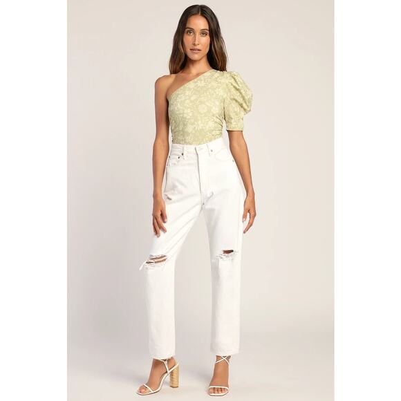 Free People Tops - New Free People Somethin Bout You Floral One-Shoulder Bodysuit size M